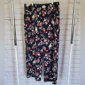Lane Bryant Navy Floral Pants
